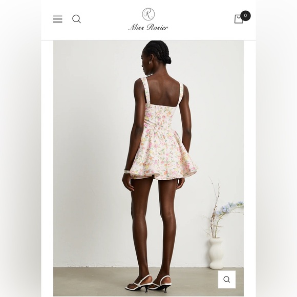 Miss Rosier KARA FLORAL-PRINT COTTON MINI DRESS - Picture 3 of 7